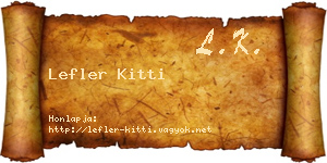 Lefler Kitti névjegykártya